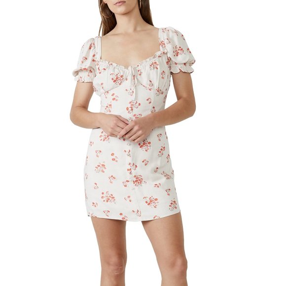 Bardot Lucinta Floral Dress, Size X-Small in Beige‎ Floral at Nordstrom NWT BOHO - Picture 1 of 8